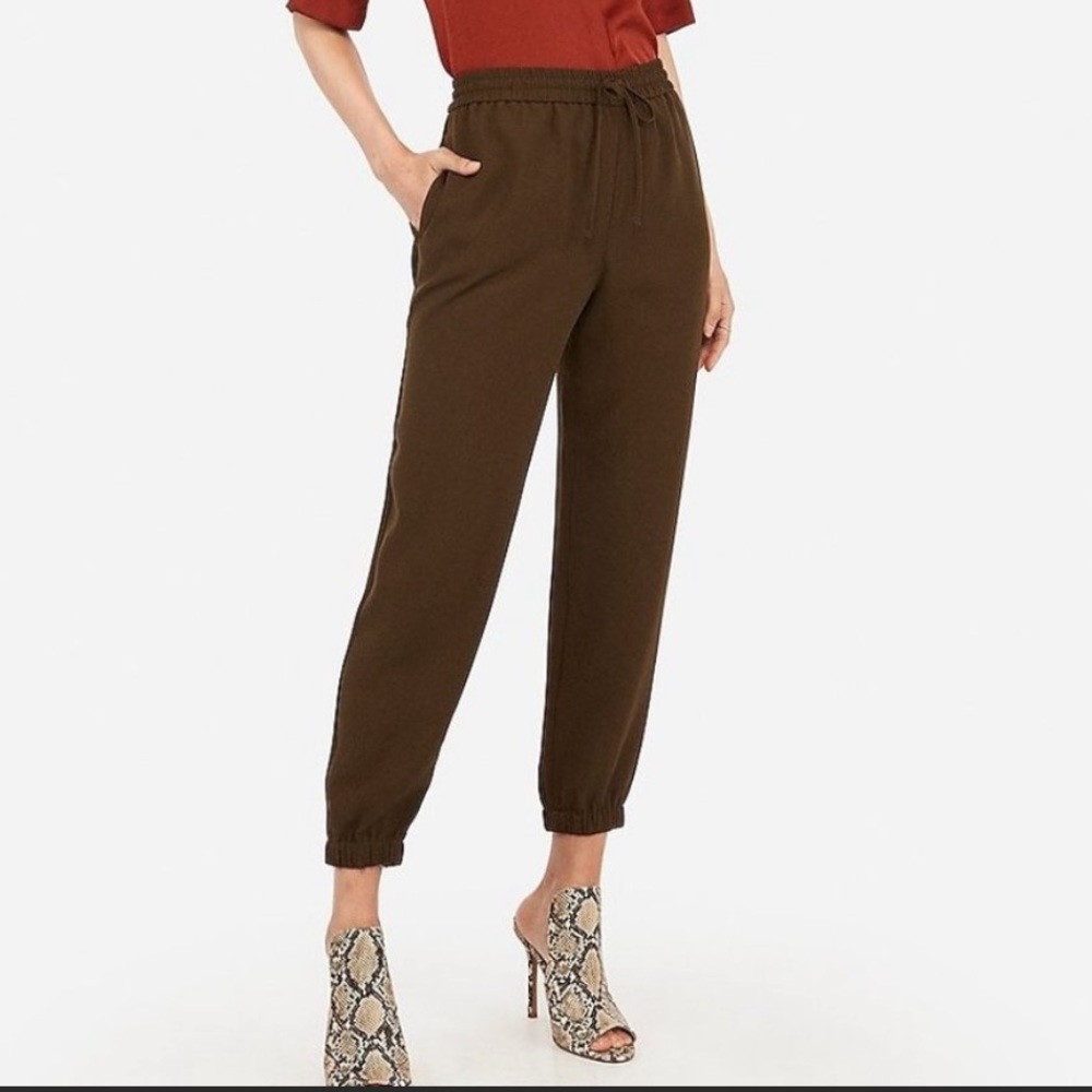 Olive green Express Mid rise pants